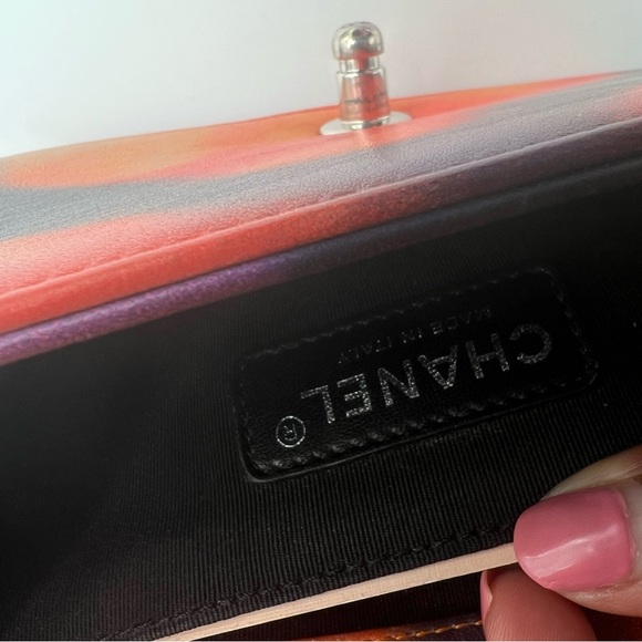 Authentic Chanel Multicolor Quilted Leather Small Flower Power Boy Bag😍❤️ - Picture 7 of 12